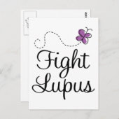 Lupus paarse vlinder briefkaart (Voorkant / Achterkant)