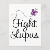 Lupus paarse vlinder briefkaart (Voorkant)