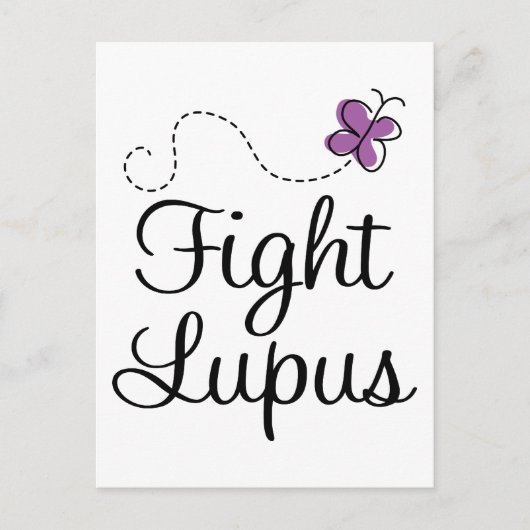 Lupus paarse vlinder briefkaart (Voorkant)