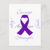 Lupus Pancreas Thyroïde paarse lint bewustzijn Briefkaart (Voorkant)