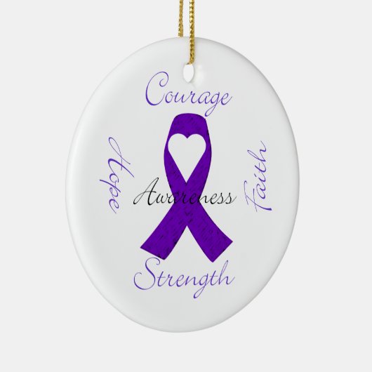 Lupus Pancreas Thyroïde paarse lint bewustzijn Keramisch Ornament (Rechts)