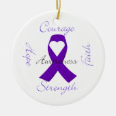 Lupus Pancreas Thyroïde paarse lint bewustzijn Keramisch Ornament (Voorkant)