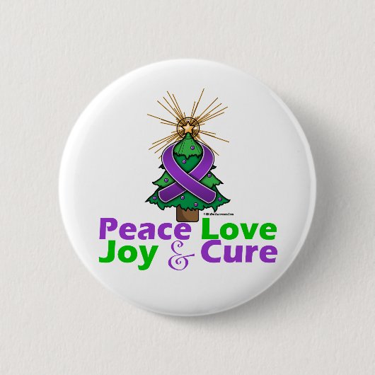 Lupus Peace Love Joy Cure Ronde Button 5,7 Cm (Voorkant)
