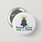 Lupus Peace Love Joy Cure Ronde Button 5,7 Cm (Voorkant /achterkant)