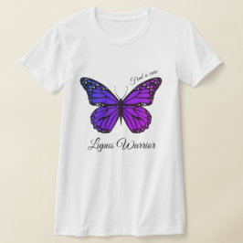 Lupus personaliseren -  Paarse vlinder ondersteune T-shirt