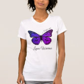 Lupus personaliseren -  Paarse vlinder ondersteune T-shirt (Voorkant)