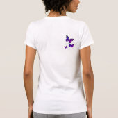 Lupus personaliseren -  Paarse vlinder ondersteune T-shirt (Achterkant)