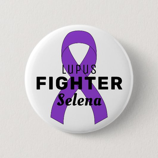 Lupus Ribbon White Button (Voorkant)