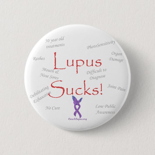 lupus_sucks ronde button 5,7 cm (Voorkant)
