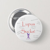 lupus_sucks ronde button 5,7 cm (Voorkant /achterkant)