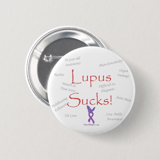 lupus_sucks ronde button 5,7 cm (Voorkant /achterkant)
