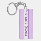 Lupus Support Paarse lint Sleutelhanger (Voorkant Links)