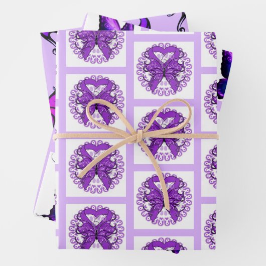 Lupus Support Wrapping Paper Gift Wrap Butterfly (In situ)