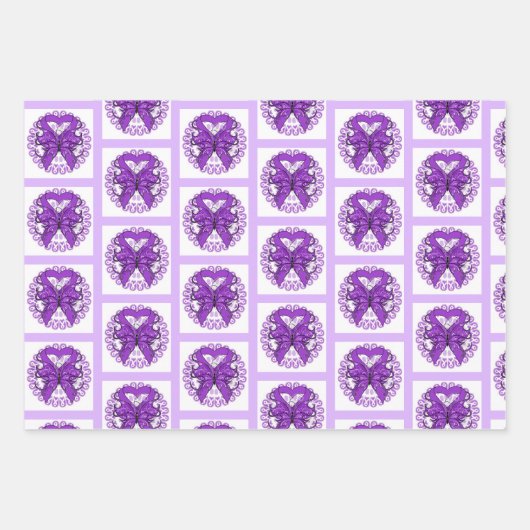 Lupus Support Wrapping Paper Gift Wrap Butterfly (Voorkant)