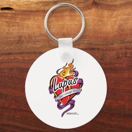 Lupus Tattoo Heart Sleutelhanger (Voorkant)
