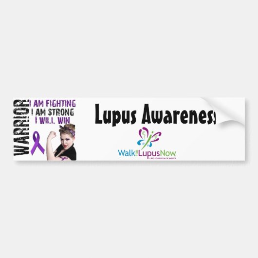 Lupus Warrior Bumpersticker (Voorkant)