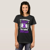 Lupus Warrior Dad  Lupus Purple Ribbon Lupus Aware T-shirt (Voorkant volledig)