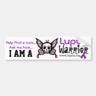 Lupus Warrior... geef nooit op. Bumpersticker