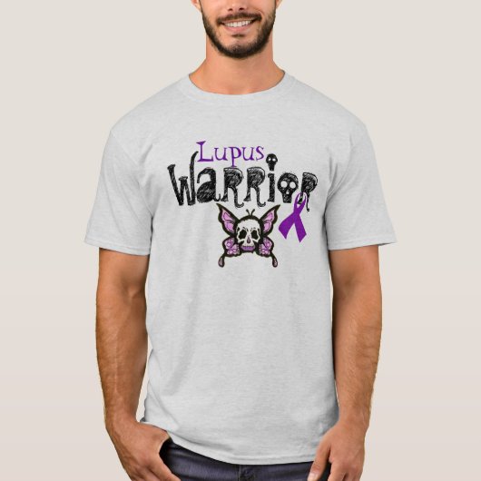 Lupus Warrior... geef nooit op. T-shirt (Voorkant)