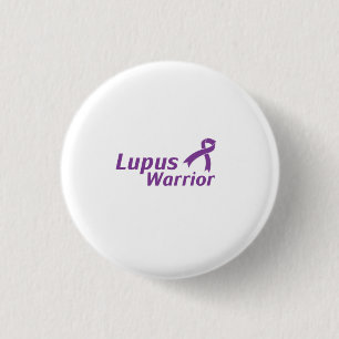 Lupus Warrior Lupus Awareness Paars Ribbon Ronde Button 3,2 Cm