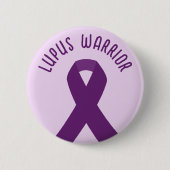 Lupus Warrior Lupus Awareness Paars Ribbon Ronde Button 5,7 Cm (Voorkant)