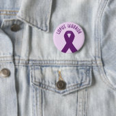 Lupus Warrior Lupus Awareness Paars Ribbon Ronde Button 5,7 Cm (In situ)