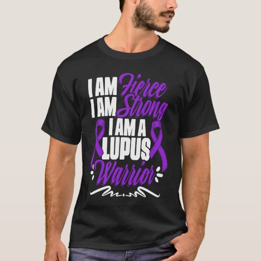 Lupus Warrior  Lupus Purple Ribbon Lupus Awareness T-shirt (Voorkant)
