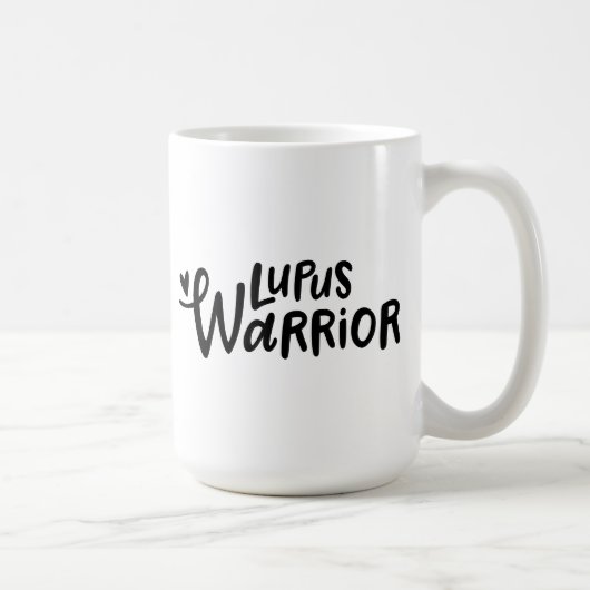 Lupus Warrior Mug – Hand-Lettered Wolf Quote Koffiemok (Rechts)