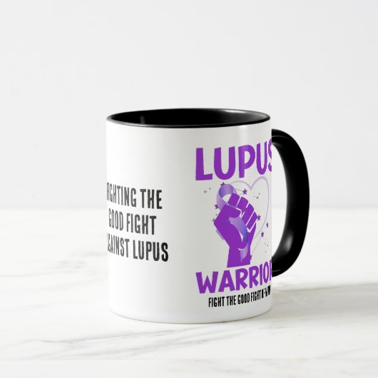 LUPUS WARRIOR Paarse Aangepaste Bewustmaking Mok (Voorkant rechts)