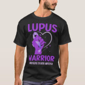 LUPUS WARRIOR Paarse Aangepaste Bewustmaking T-shirt (Voorkant)
