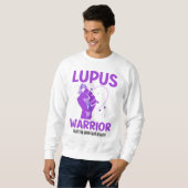 LUPUS WARRIOR Paarse Aangepaste Bewustmaking Trui (Voorkant volledig)