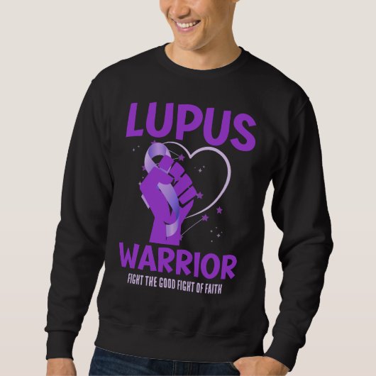 LUPUS WARRIOR Paarse Aangepaste Bewustmaking Trui (Voorkant)
