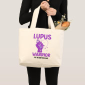 LUPUS WARRIOR Paarse bewustmaking maand Grote Tote Bag (Voorkant (product))