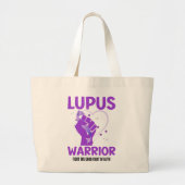 LUPUS WARRIOR Paarse bewustmaking maand Grote Tote Bag (Voorkant)