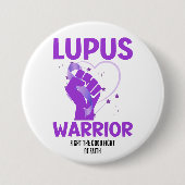 LUPUS WARRIOR Paarse bewustmaking maand Ronde Button 7,6 Cm (Voorkant)