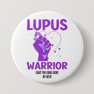LUPUS WARRIOR Paarse bewustmaking maand Ronde Button 7,6 Cm