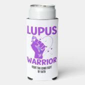 LUPUS WARRIOR Paarse bewustmaking maand Seltzer Blikjeskoeler (Seltzer Achterkant)