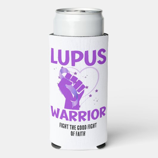 LUPUS WARRIOR Paarse bewustmaking maand Seltzer Blikjeskoeler (Seltzer Achterkant)