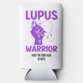 LUPUS WARRIOR Paarse bewustmaking maand Seltzer Blikjeskoeler (Voorkant)