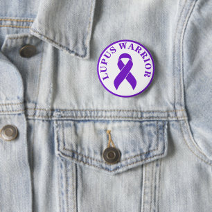 Lupus Warrior Paarse Bewustzijnslint Button