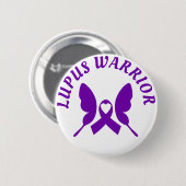 Lupus Warrior Paarse Bewustzijnslint Ronde Button 5,7 Cm (Voorkant /achterkant)