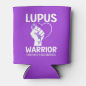 LUPUS WARRIOR Paarse lint bewustmaking Blikjeskoeler (Voorkant)