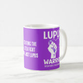 LUPUS WARRIOR Paarse lint bewustmaking Koffiemok (Voorkant rechts)