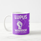 LUPUS WARRIOR Paarse lint bewustmaking Koffiemok (Links)