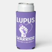 LUPUS WARRIOR Paarse lint bewustmaking Seltzer Blikjeskoeler (Seltzer Achterkant)