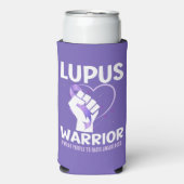 LUPUS WARRIOR Paarse lint bewustmaking Seltzer Blikjeskoeler (Seltzer Voorkant)