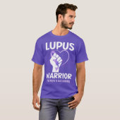 LUPUS WARRIOR Paarse lint bewustmaking T-shirt (Voorkant volledig)