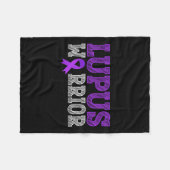 Lupus Warrior Paarse Ribbon Lupus Awareness Month Fleece Deken (Voorkant (Horizontaal))