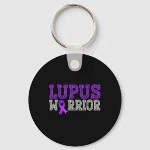 Lupus Warrior Paarse Ribbon Lupus Awareness Month Sleutelhanger