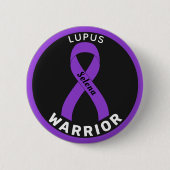 Lupus Warrior Ribbon Black Button (Voorkant)